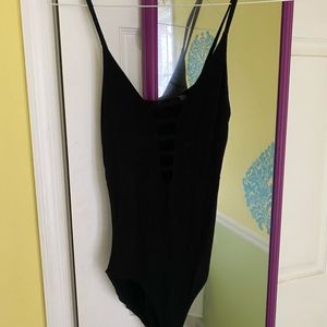 Black Boohoo body suit!